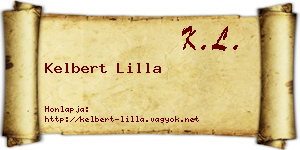 Kelbert Lilla névjegykártya